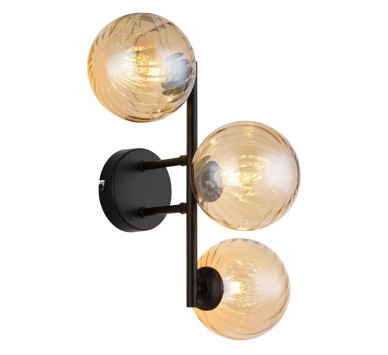 CONORwall light metal black matt, 3x G9 LED