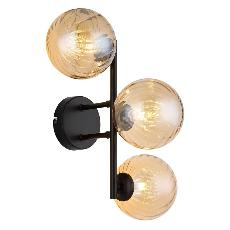CONORwall light metal black matt, 3x G9 LED