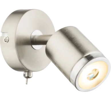 COMORELED spotlights metal nickel matt, LED