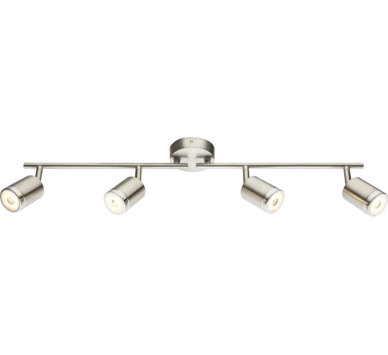COMORELED spotlights metal nickel matt, 4x LED