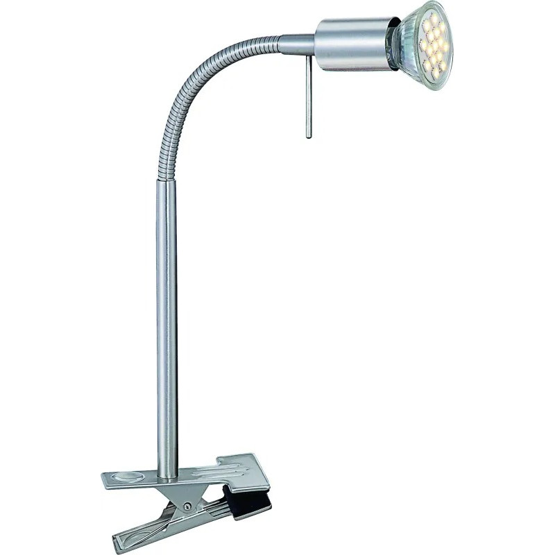 BOBBYclamp light metal nickel matt, 1x GU10 LED