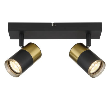 BRISBONspotlights metal black matt, 2x GU10