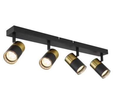 BRISBONspotlights metal black matt, 4x GU10