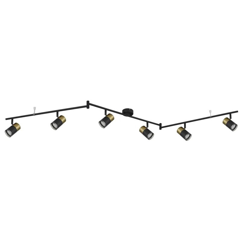 BRISBONspotlights metal black matt, 6x GU10