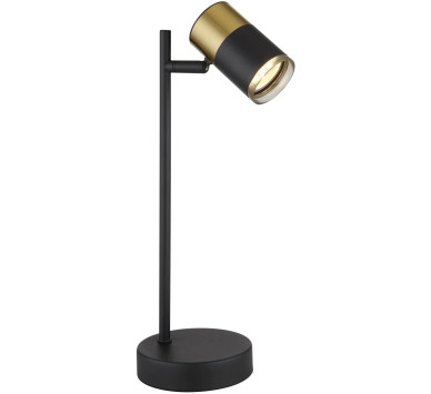 BRISBONtable lamp metal black matt, 1x GU10 LED