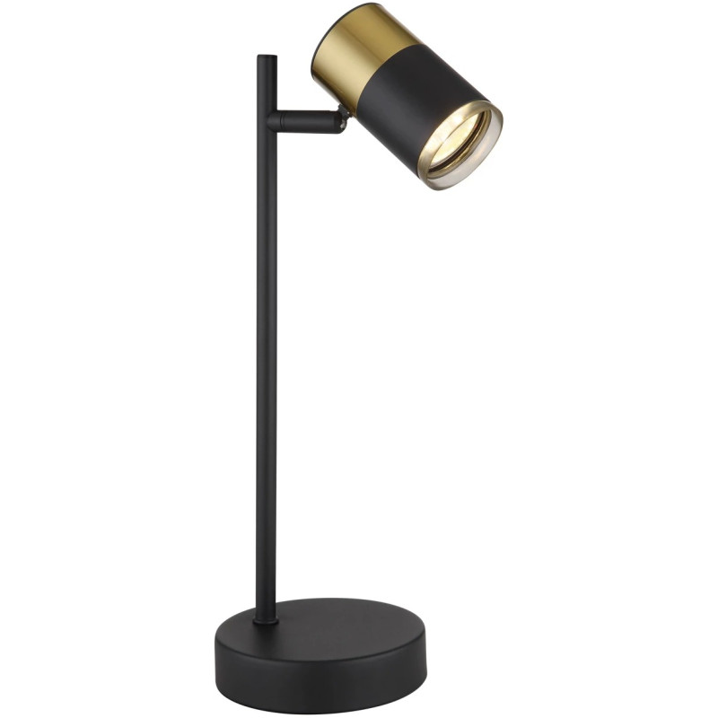 BRISBONtable lamp metal black matt, 1x GU10 LED