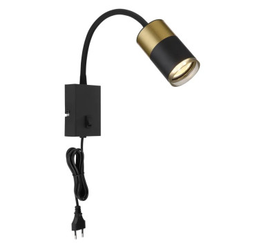 BRISBONwall light metal black matt, 1x GU10