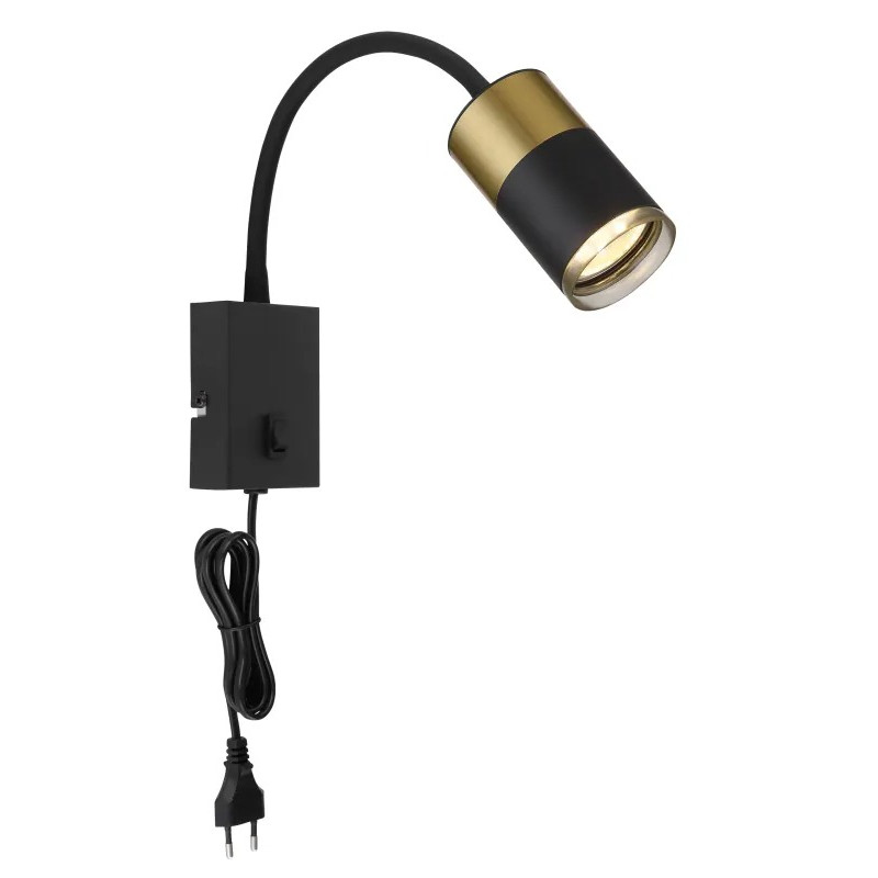 BRISBONwall light metal black matt, 1x GU10