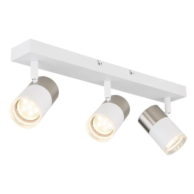 BRISBONspotlights metal white matt, 2x GU10