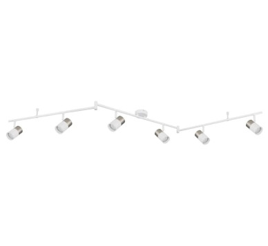 BRISBONspotlights metal white matt, 6x GU10