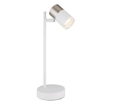 BRISBONtable lamp metal white matt, 1x GU10 LED
