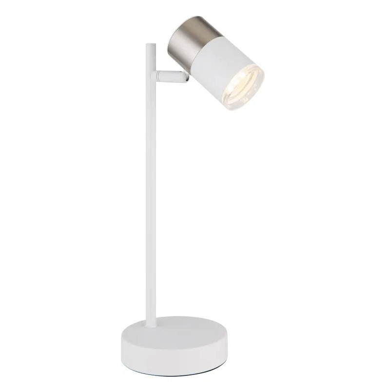 BRISBONtable lamp metal white matt, 1x GU10 LED