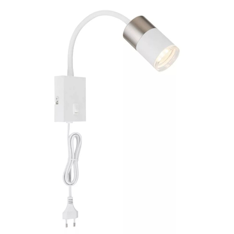 BRISBONwall light metal white matt, 1x GU10