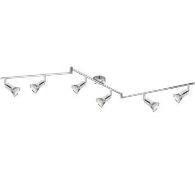 DANTEspotlights metal chromed, 6x GU10 LED