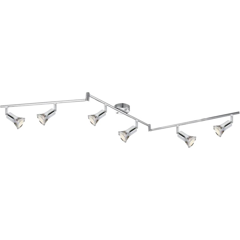 DANTEspotlights metal chromed, 6x GU10 LED