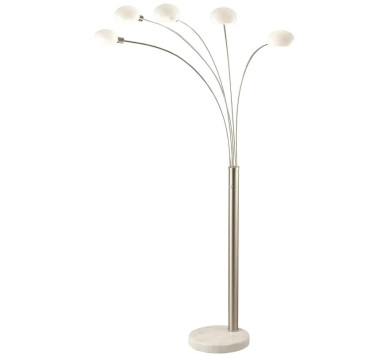 CLASSIC STYLEFloor lamp metal nickel matt, 5x E14