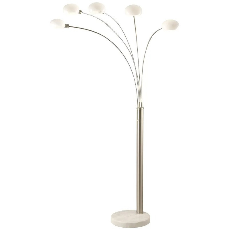 CLASSIC STYLEFloor lamp metal nickel matt, 5x E14