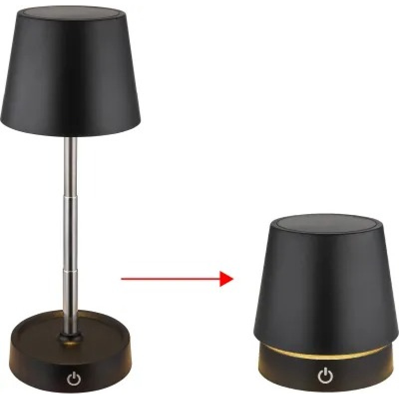 CARLOStable lamp plastic black matt, LED
