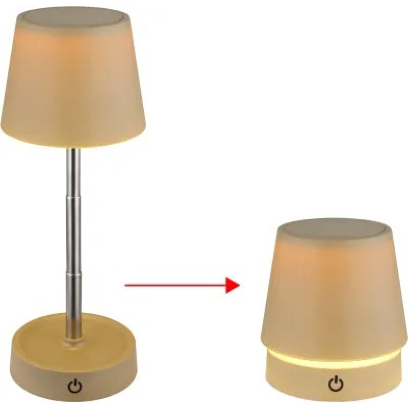 CARLOStable lamp plastic sand colored matt, LED
