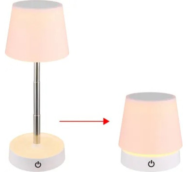 CARLOStable lamp plastic white matt, LED