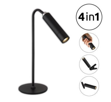 ANDRAtable lamp metal black matt, LED