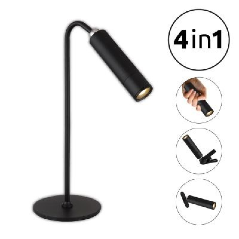 ANDRAtable lamp metal black matt, LED