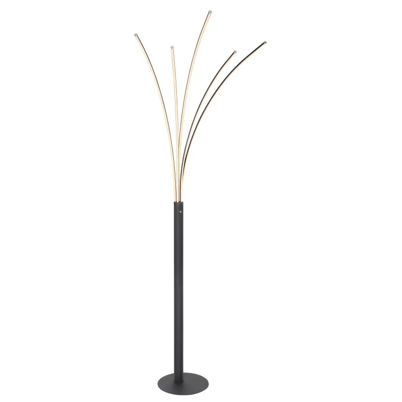 BIZZYFloor lamp metal black matt, LED