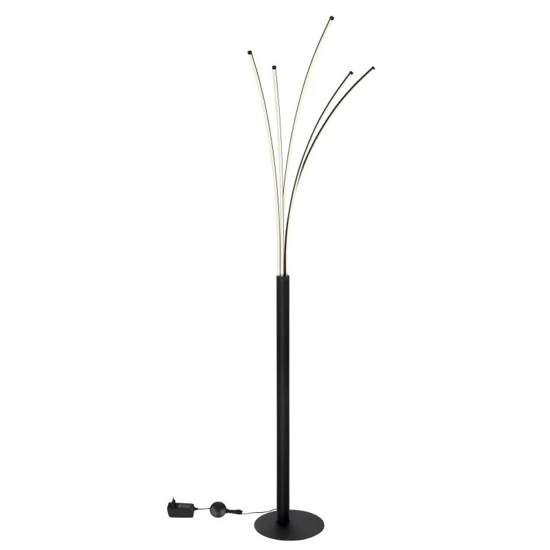 BIZZYFloor lamp metal black matt, LED