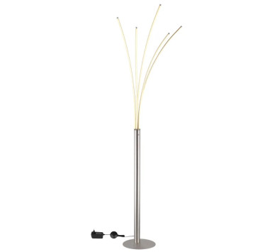 BIZZYFloor lamp metal nickel matt, LED