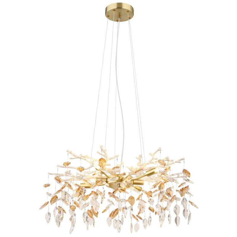 DANNAchandelier metal gold colors matt, 8x G9
