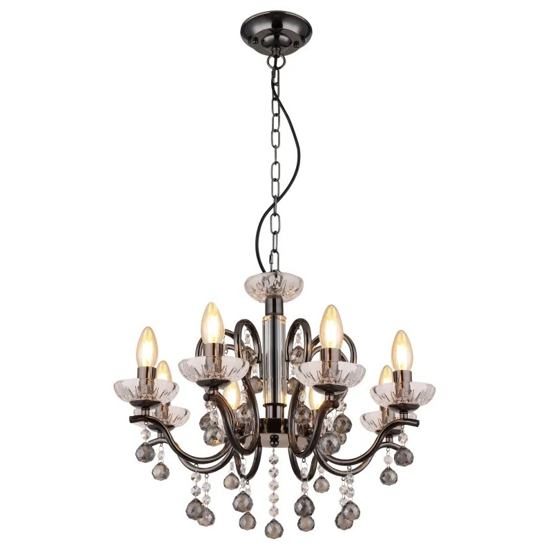 CAMILAchandelier metal gunmetal, 8x E14