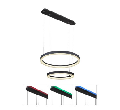 AUGUSTOpendant lamp metal black matt, LED