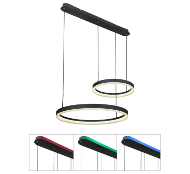 AUGUSTOpendant lamp metal black matt, LED