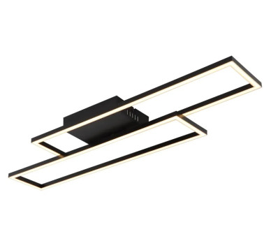 DECKENLEUCHTE KUNSTSTOFF SCHWARZ MATT, 1XLED ceiling light plastic black matt, LED