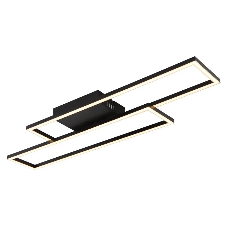 DECKENLEUCHTE KUNSTSTOFF SCHWARZ MATT, 1XLED ceiling light plastic black matt, LED
