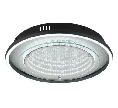 DECKENLEUCHTE ALUMINIUM SCHWARZ MATT, 1XLED ceiling light aluminium black matt, LED