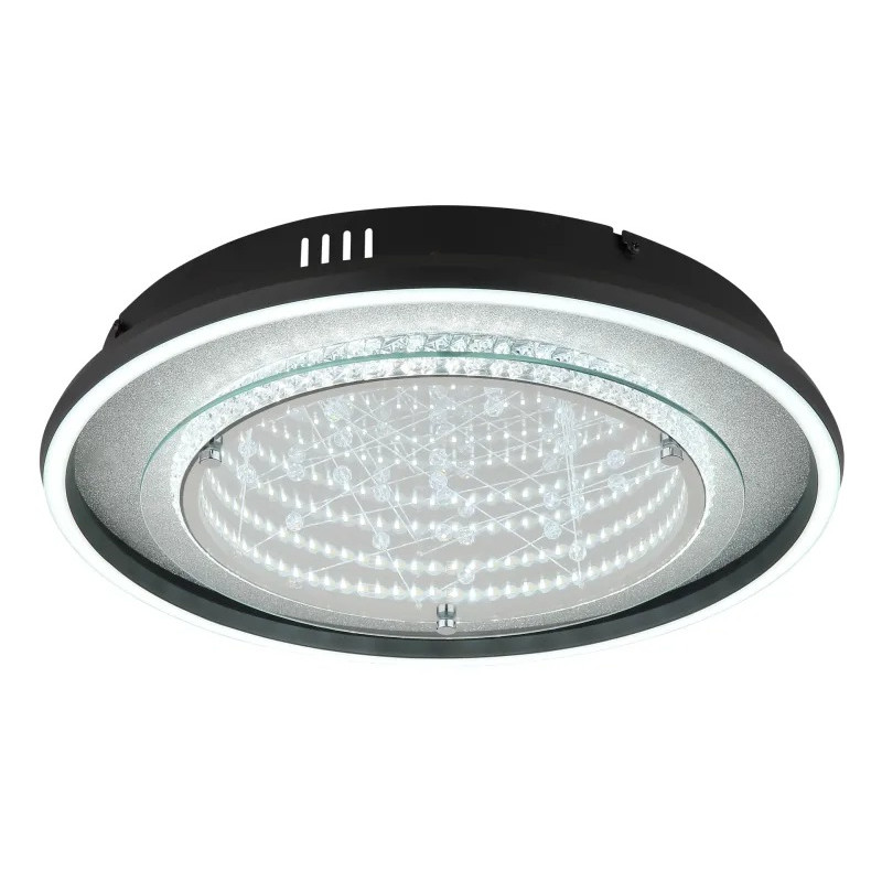 DECKENLEUCHTE ALUMINIUM SCHWARZ MATT, 1XLED ceiling light aluminium black matt, LED