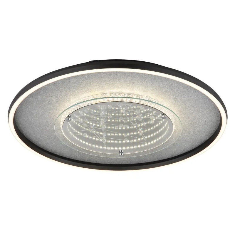 DECKENLEUCHTE ALUMINIUM SCHWARZ MATT, 1XLED ceiling light aluminium black matt, LED