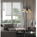 COTTAGEpendant lamp metal black matt, 5x E27