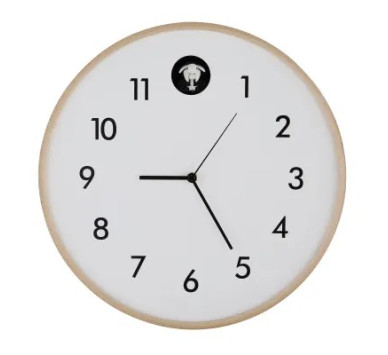 CLOCKYWanduhr wood natural color