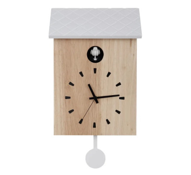 CLOCKYWanduhr wood brown