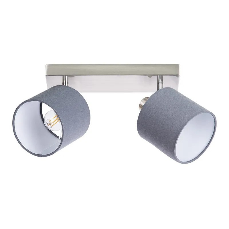 ATLANTAspotlights metal nickel matt, 2x E14
