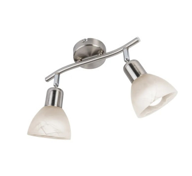 DAYTONAspotlights metal nickel matt, 2x E14 LED