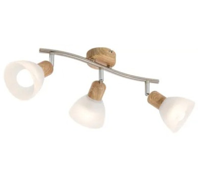 DAYTONAspotlights metal wood look, 3x E14 LED
