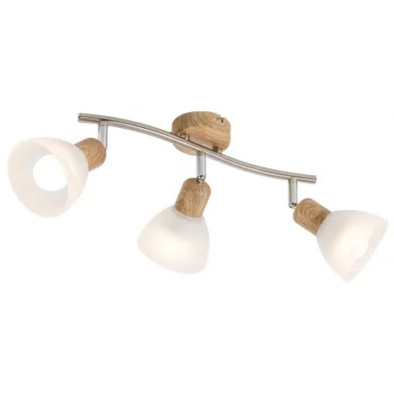 DAYTONAspotlights metal wood look, 3x E14 LED