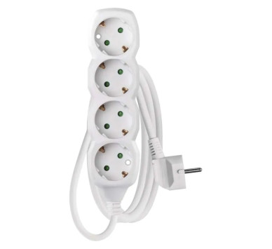 LEGRAND EMOS ΠΟΛΥΜΠΡΙΖΟ 4 ΘΕΣΕΩΝ 1.5mx1.5mm2 ΛΕΥΚΟ P0421R