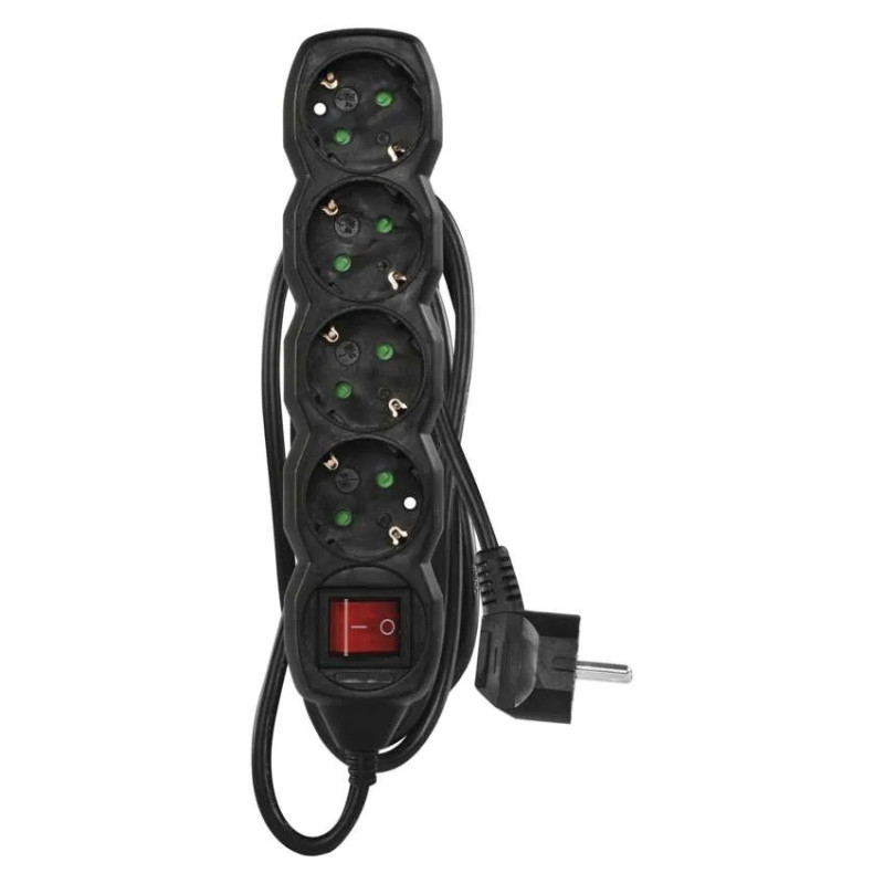 LEGRAND EMOS ΠΟΛΥΜΠΡΙΖΟ 4 ΘΕΣΕΩΝ ΔΙΑΚΟΠΤΗΣ 1.5mx1.5mm2 ΜΑΥΡΟ PC1421R
