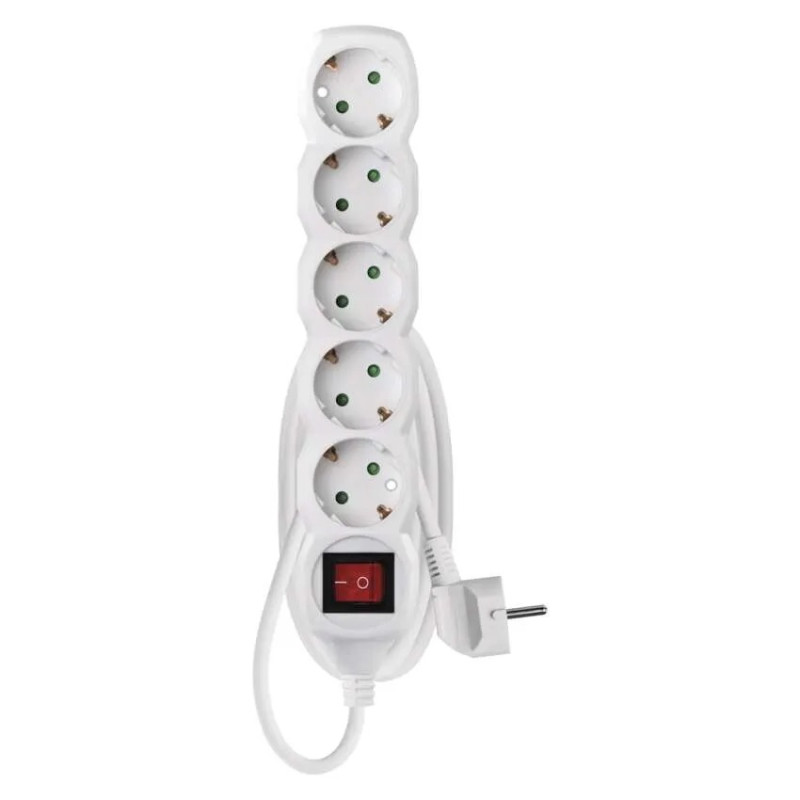 LEGRAND EMOS ΠΟΛΥΜΠΡΙΖΟ 5 ΘΕΣΕΩΝ ΔΙΑΚΟΠΤΗΣ 3mx1.5mm2 ΛΕΥΚΟ P1523R