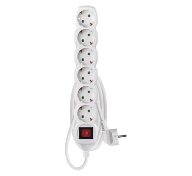 LEGRAND EMOS ΠΟΛΥΜΠΡΙΖΟ 6 ΘΕΣΕΩΝ ΔΙΑΚΟΠΤΗΣ 1.5mx1.5mm2 ΛΕΥΚΟ P1621R