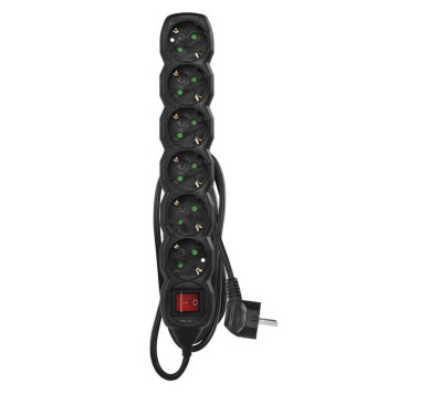 LEGRAND EMOS ΠΟΛΥΜΠΡΙΖΟ 6 ΘΕΣΕΩΝ ΔΙΑΚΟΠΤΗΣ 1.5mx1.5mm2 ΜΑΥΡΟ PC1621R
